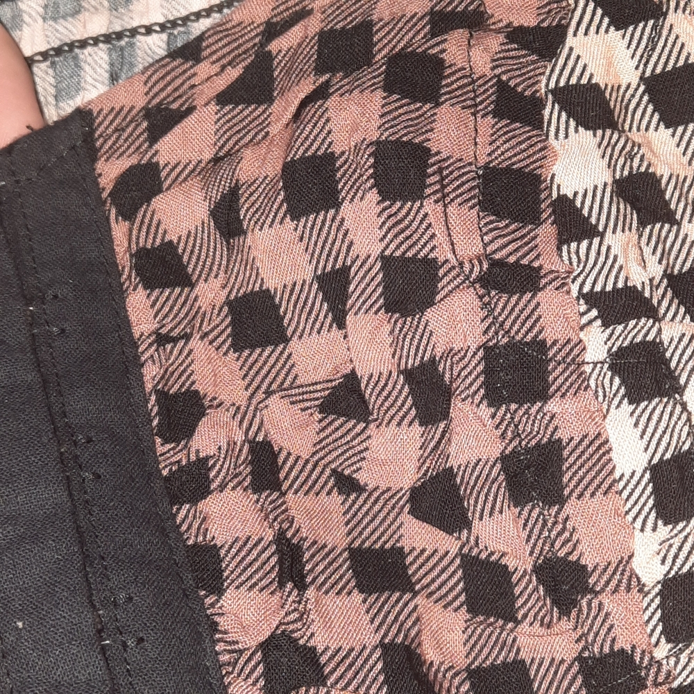 Gingham Corset Puff Sleeve Top Boho Cottage Coquette Y2K Prairie Crop Fairy M - Picture 6 of 8